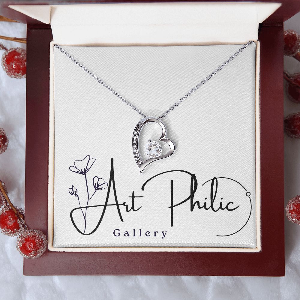 Forever Love Necklace (Yellow Gold & White Gold)