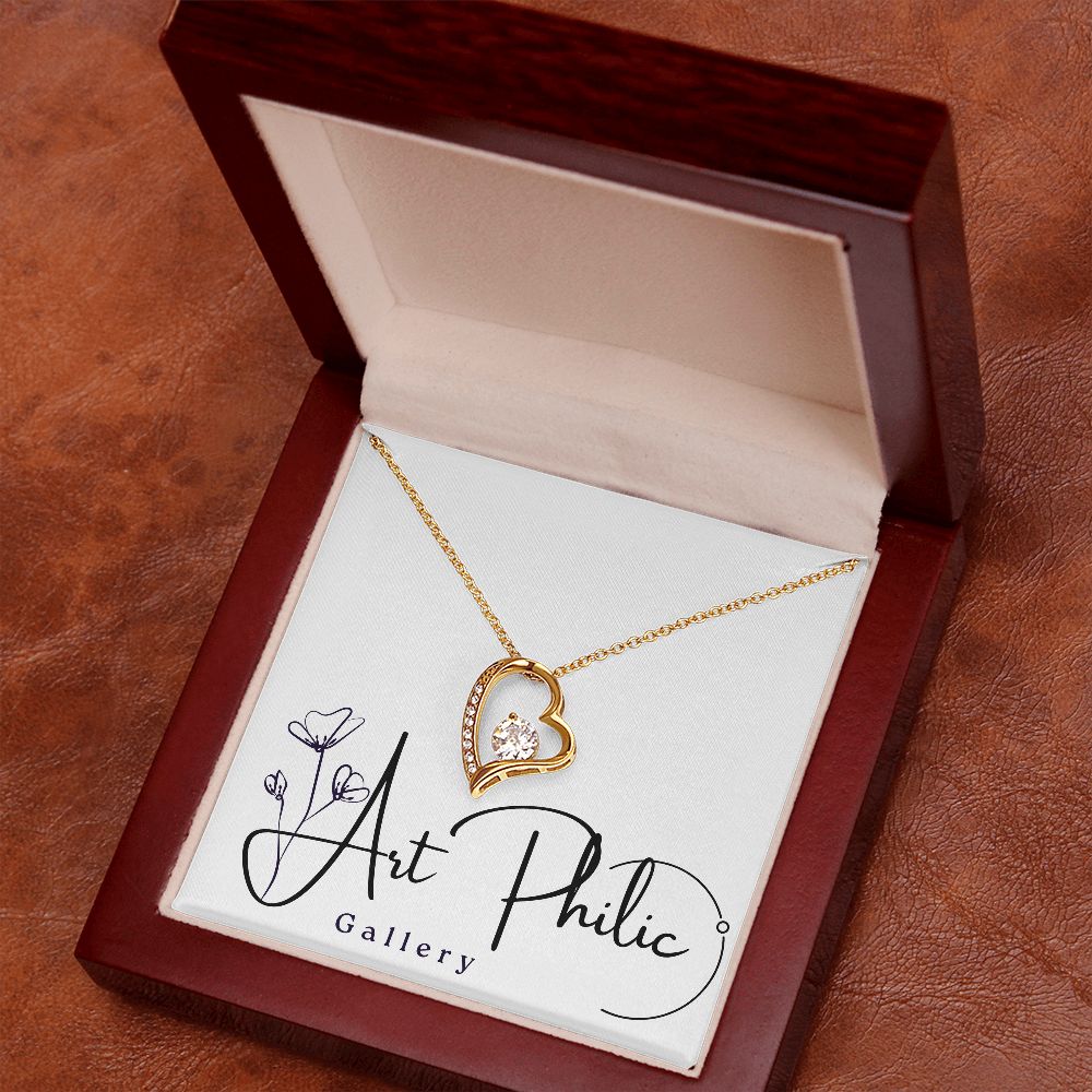 Forever Love Necklace (Yellow Gold & White Gold)