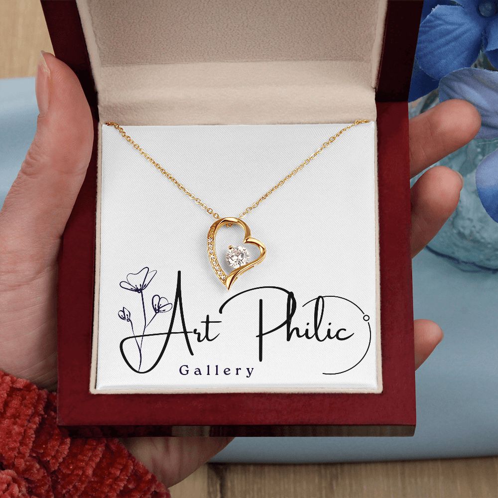 Forever Love Necklace (Yellow Gold & White Gold)