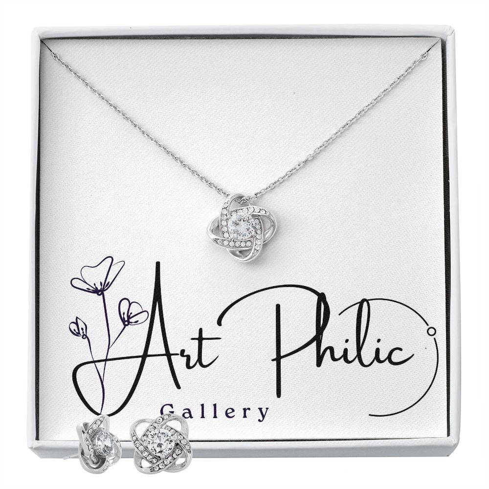 Love Knot Earring & Necklace Set
