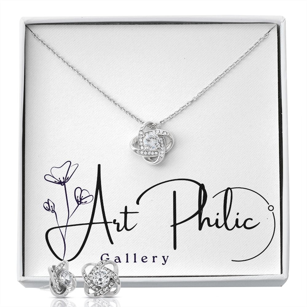 Love Knot Earring & Necklace Set
