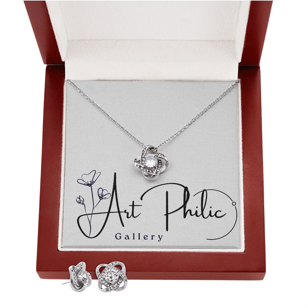 Love Knot Earring & Necklace Set
