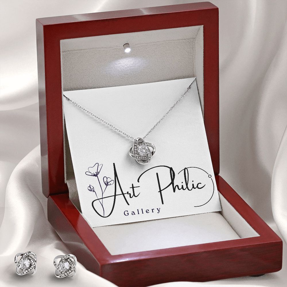 Love Knot Earring & Necklace Set