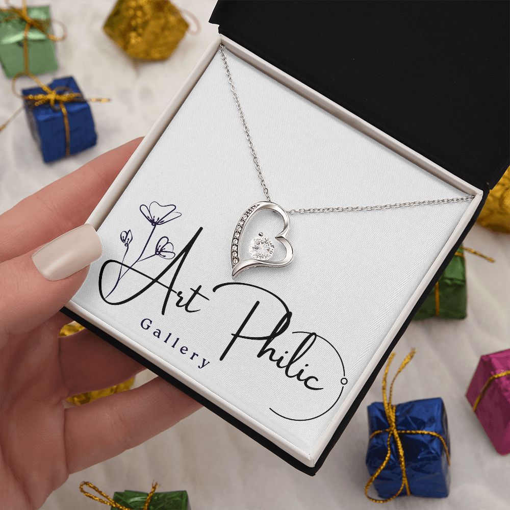 Forever Love Necklace (Yellow Gold & White Gold)