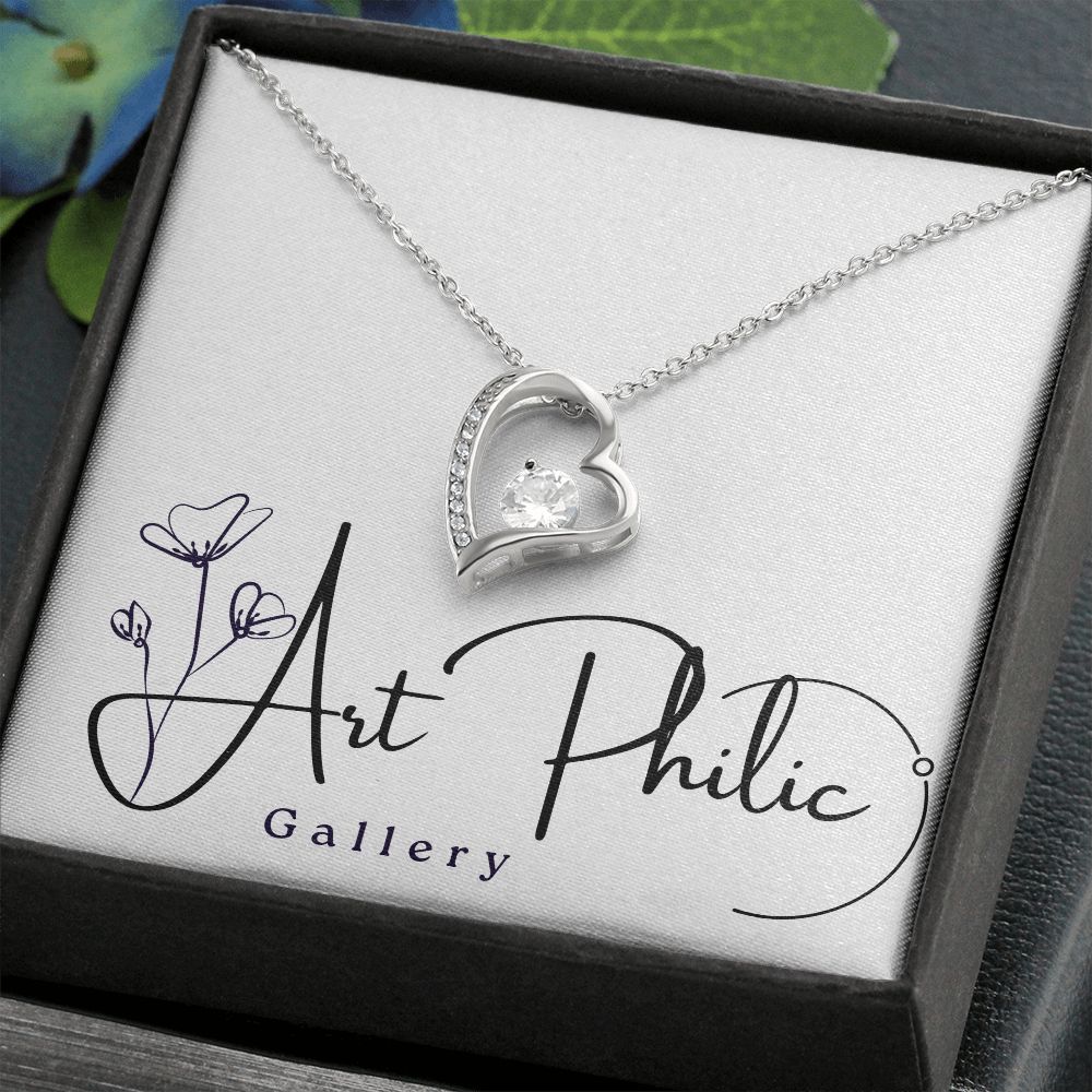 Forever Love Necklace (Yellow Gold & White Gold)