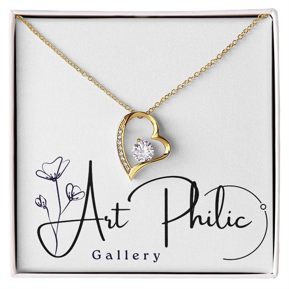 Forever Love Necklace (Yellow Gold & White Gold)