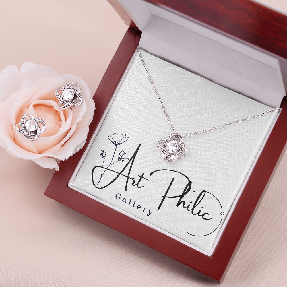 Love Knot Earring & Necklace Set