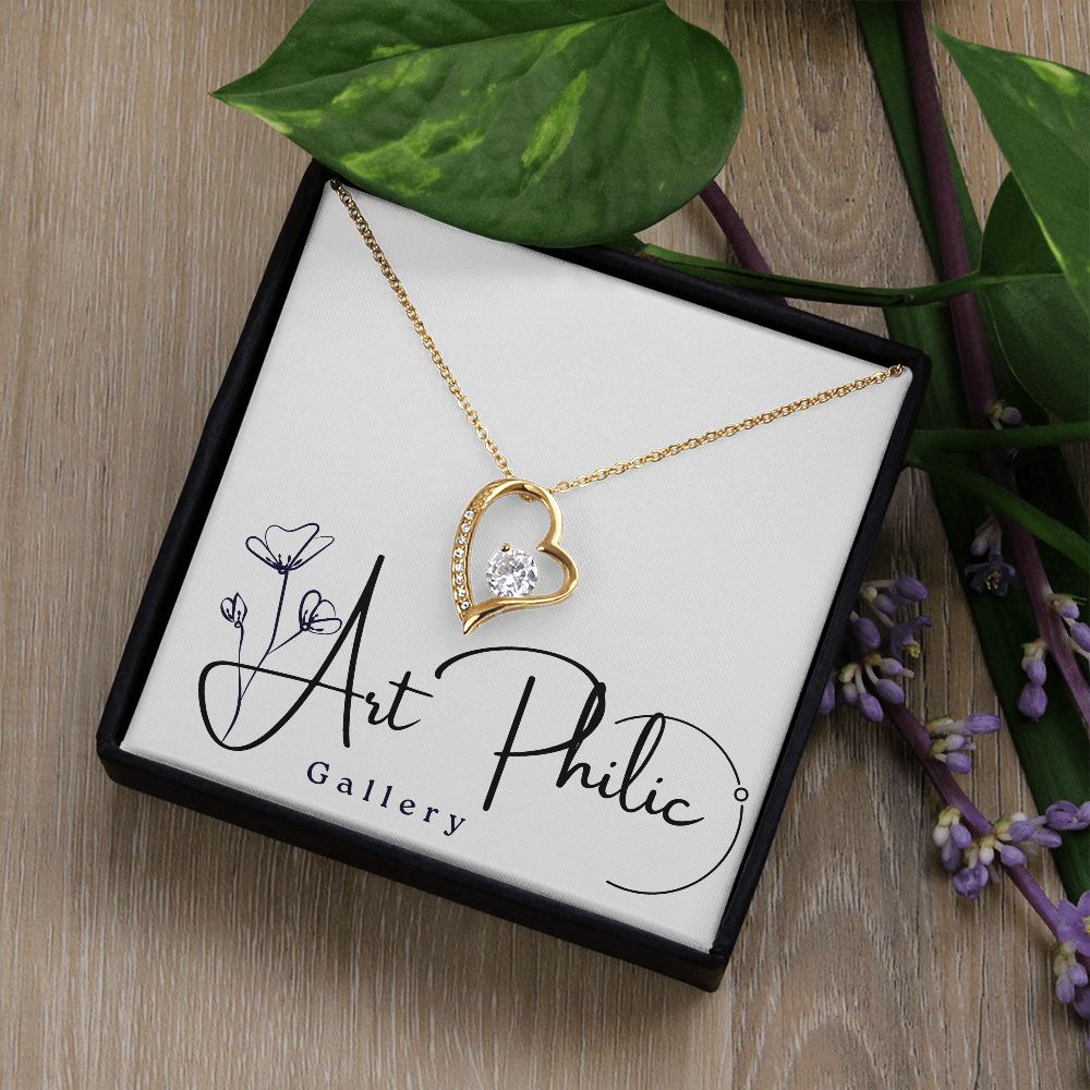 Forever Love Necklace (Yellow Gold & White Gold)