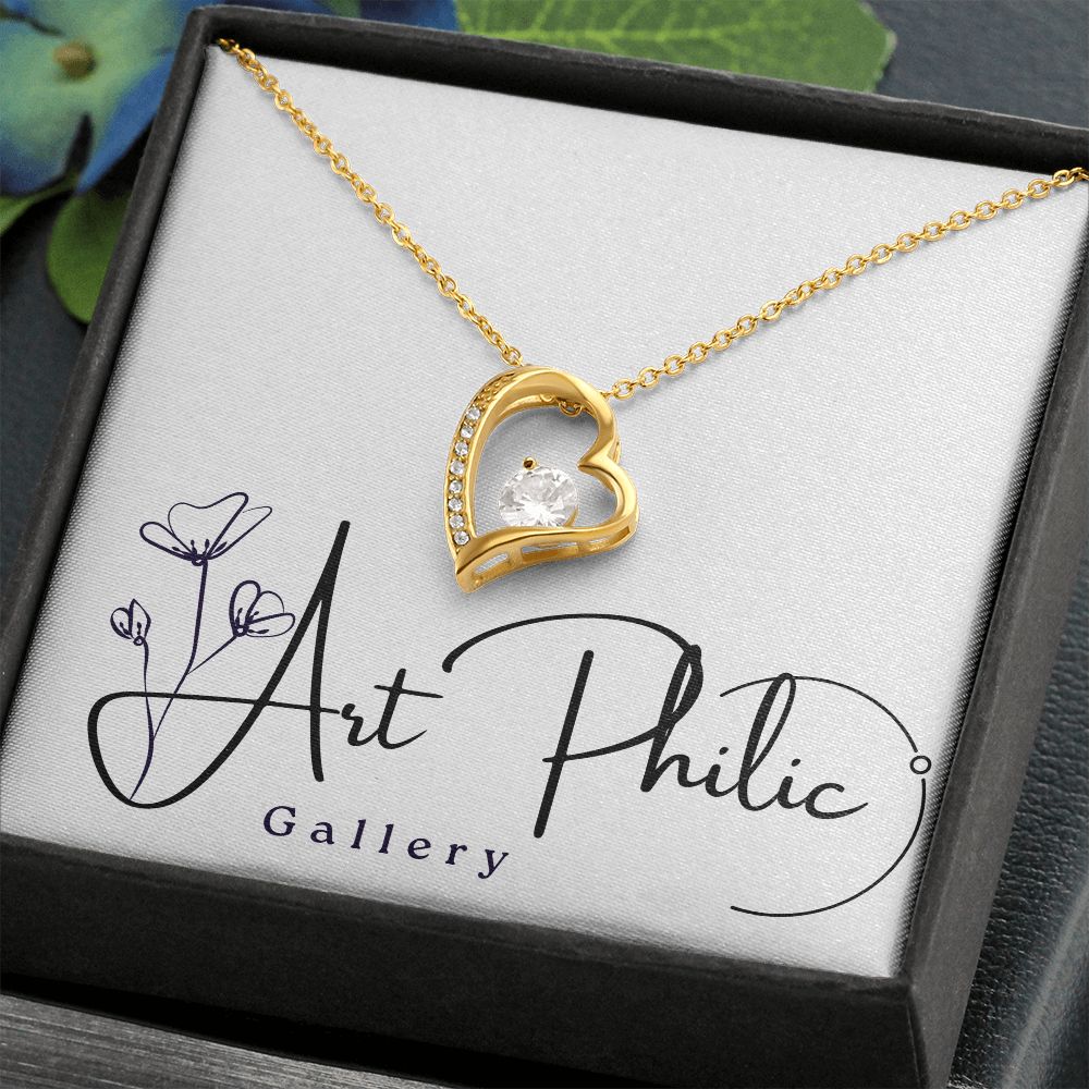 Forever Love Necklace (Yellow Gold & White Gold)